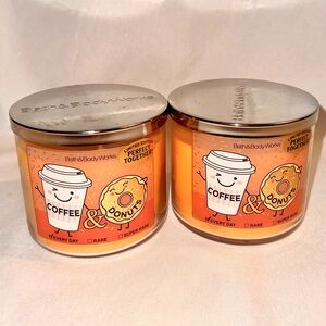 Bath & Body Works Coffee & Donuts 3-Wick Candles